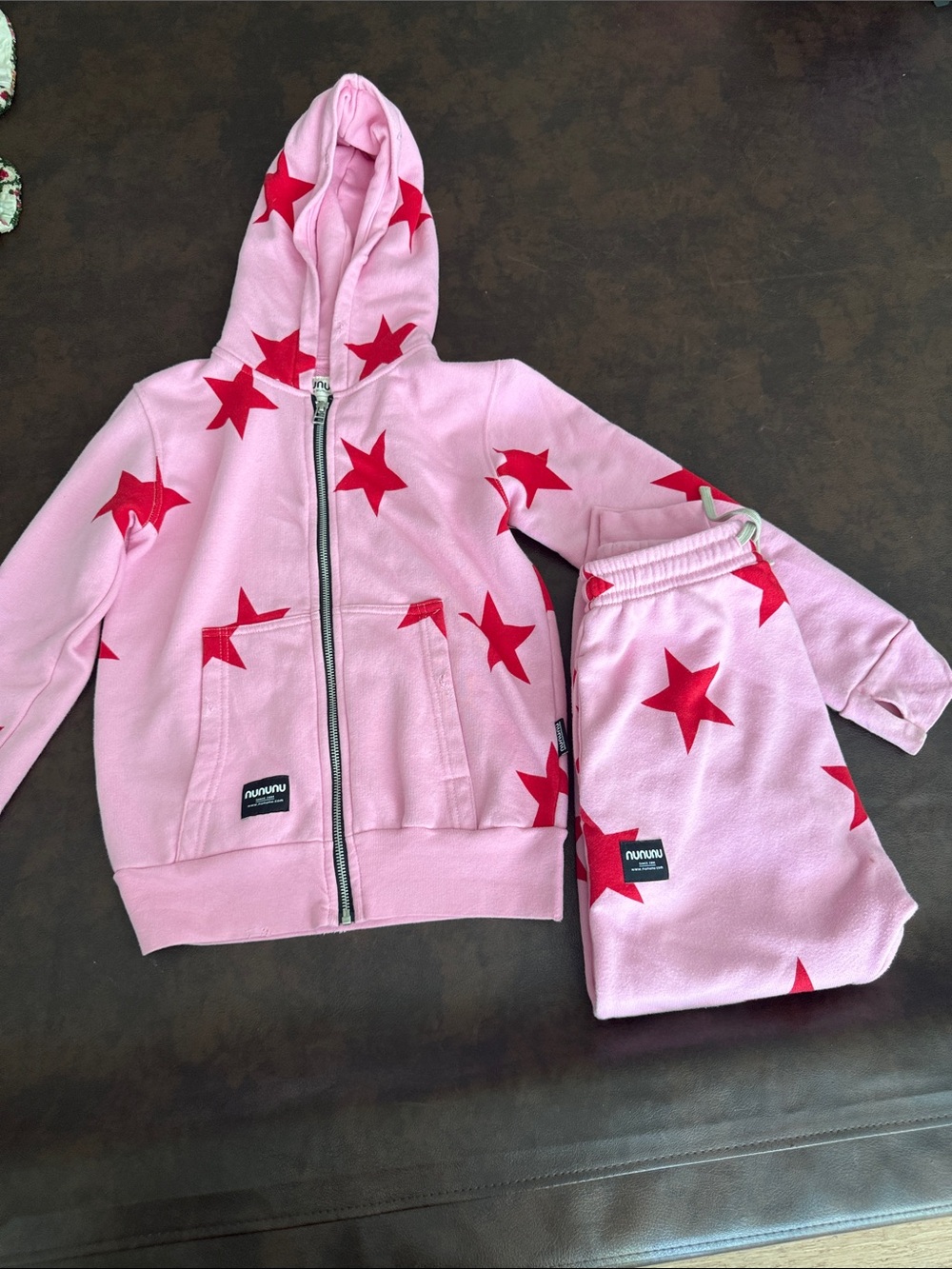 Nununu classic star sweatsuit size 8-9